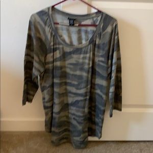 Torrid camo quarter sleeve